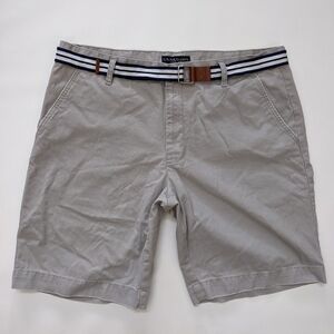 US Polo Assn belt flat front chambray shorts, men's size 40